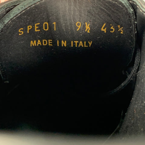 PAUL SMITH Size 9.5 Black Leather Cap Toe Shoes