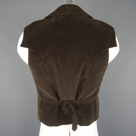 NUMBER (N)INE 40 Brown Corduroy Notch Lapel Vest