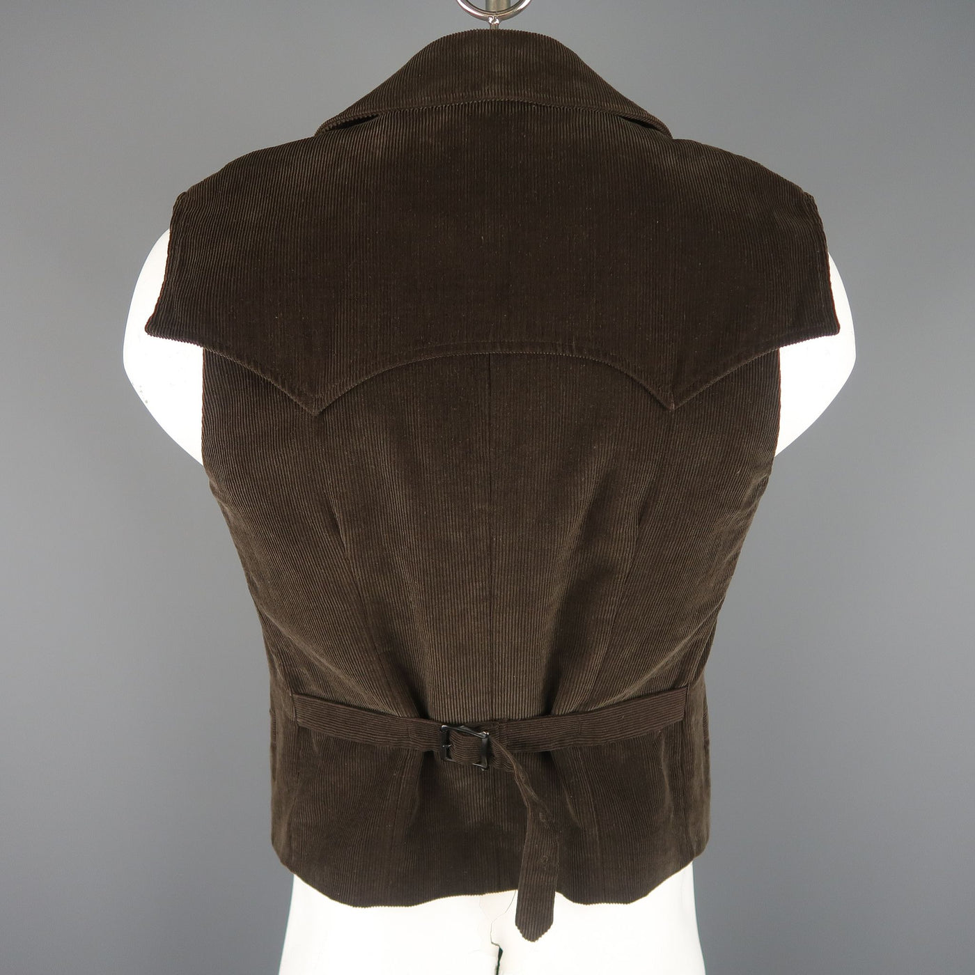 NUMBER (N)INE 40 Brown Corduroy Notch Lapel Vest