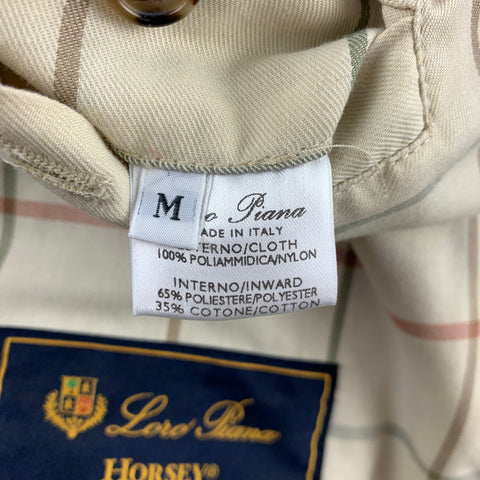 LORO PIANA Horsey Size M Black & Brown Nylon Jacket
