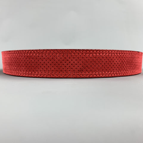 DONALD J PLINER Franco Perforated Size 30 Red Suede Belt