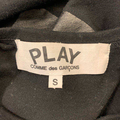 COMME des GARCONS PLAY Size S Black Graphic Cotton Crew-Neck T-shirt