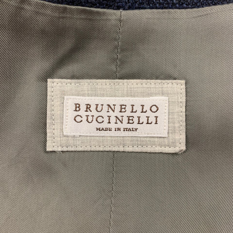BRUNELLO CUCINELLI Size S Navy Lana Wool Vest