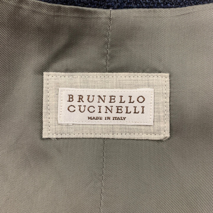 BRUNELLO CUCINELLI Taille S Gilet Lana Lana Marine
