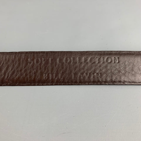 BILL LAVIN Soft Collection Size 34 Brown Embossed Leather Belt