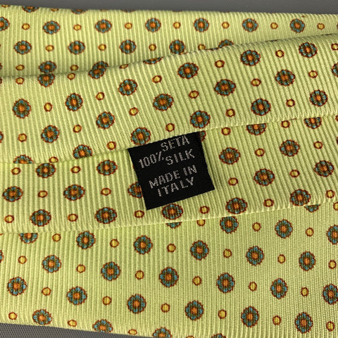 KITON Light Green Blue Dots Silk Tie