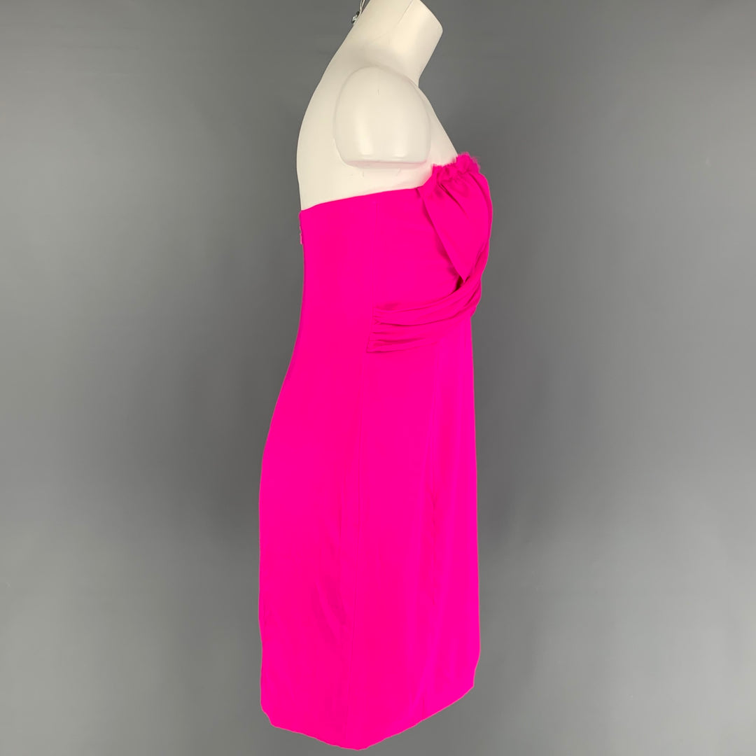 JAY GODFREY Size 10 Pink Silk Lycra Strapless Dress JAY GODFREY Size 10 Pink Silk Lycra Strapless Dress