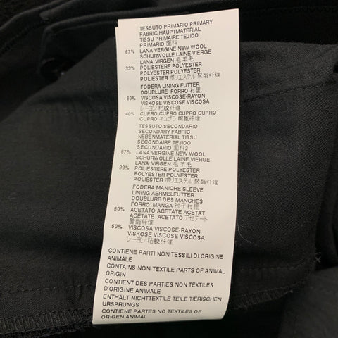 MARC JACOBS Size 32 Black Wool Blend Tuxedo Dress Pants