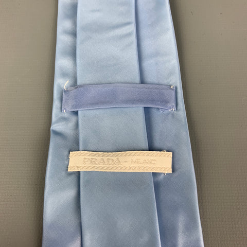 Corbata de nailon azul claro PRADA