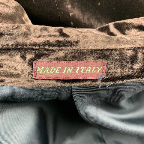 PAUL SMITH Taille L Manteau boutonné à revers cranté en velours marron