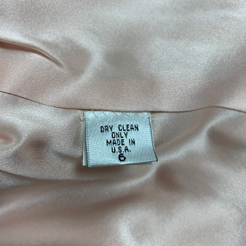 MONIQUE LHUILLIER Size 6 Beige Salmon Viscose Blend Tweed Zip Up Skirt Set
