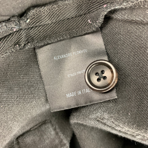 ALEXANDRE PLOKHOV Size 30 Black Cotton Drop-Crotch Casual Pants