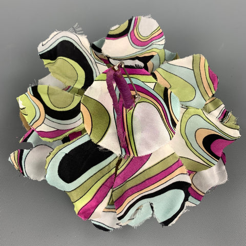 EMILIO PUCCI Abstract Multi-Color Flower Pin