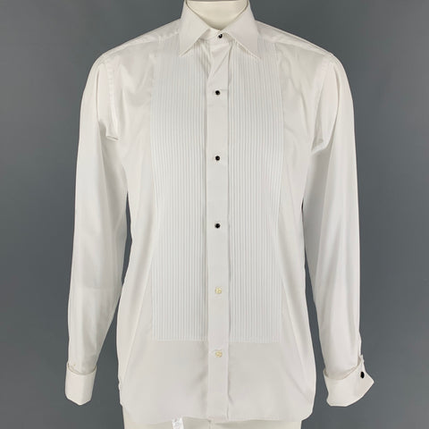 ETON Taille M Chemise de smoking en coton blanc à manches longues