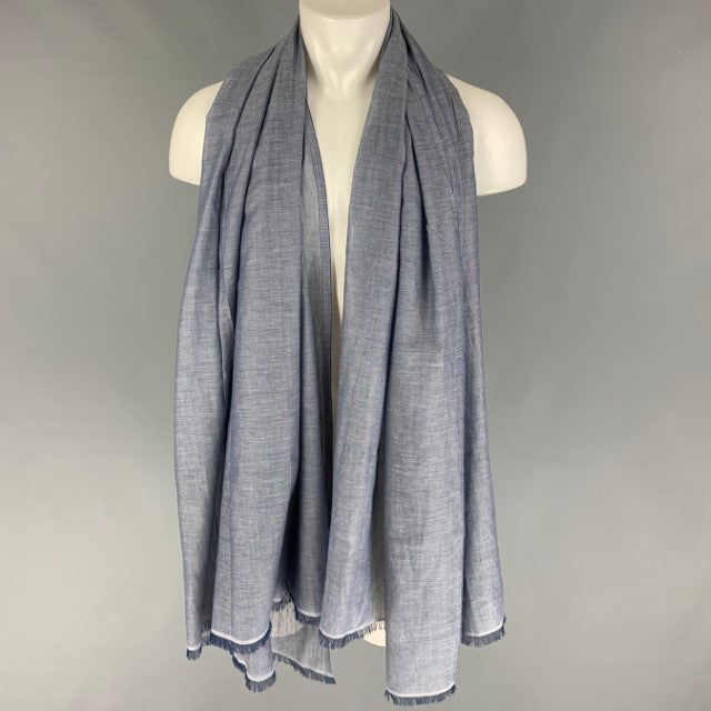 MUJI Blue Cotton Oversized Scarf