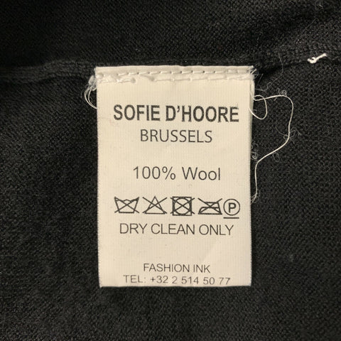 SOFIE D'HOORE Talla 4 Jersey liso de lana negra