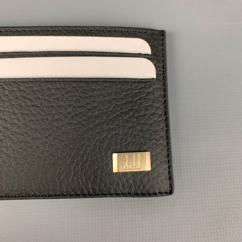 DUNHILL Black Pebble Grain Card Case