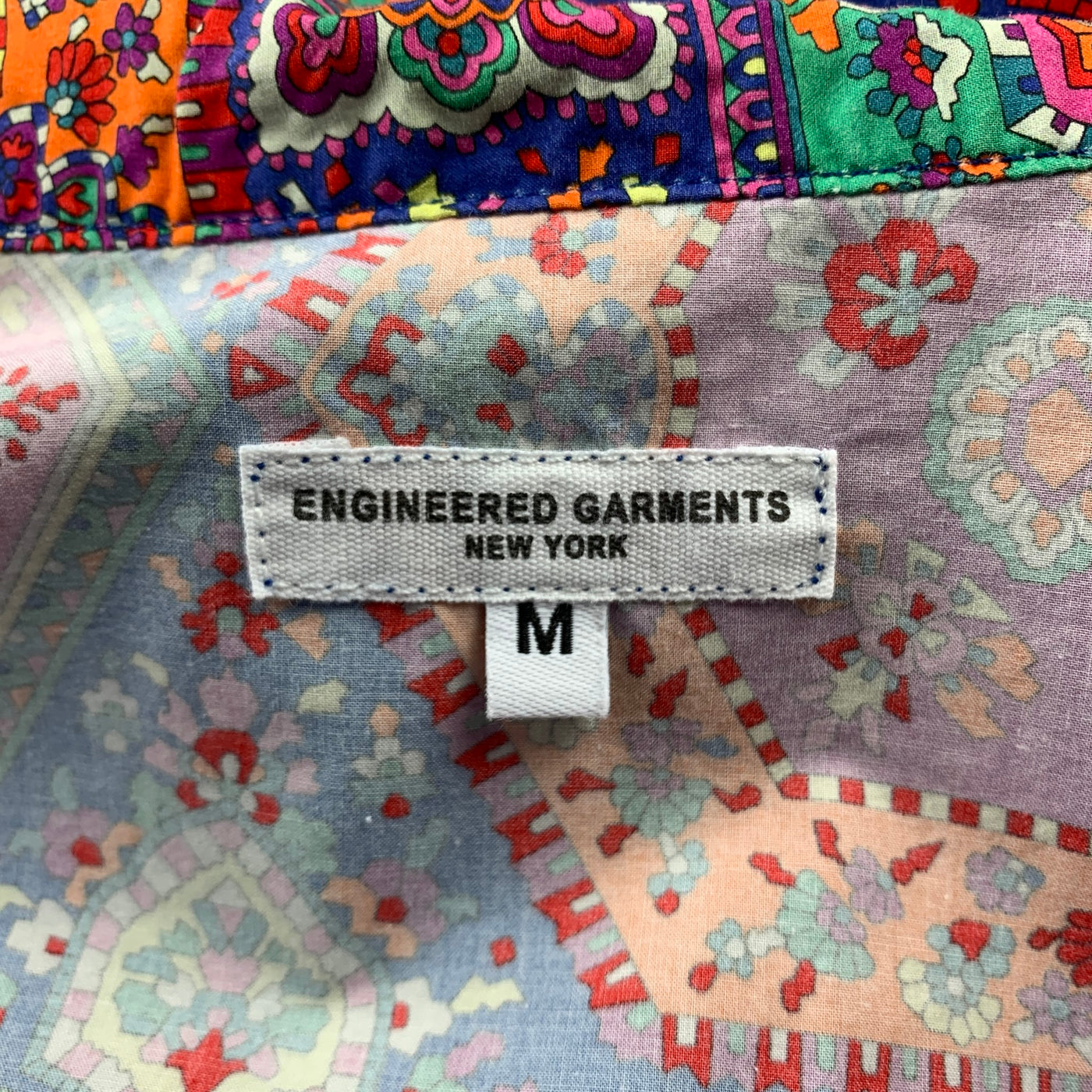 ENGINEERED GARMENTS Size M Multi-Color Print Cotton Long Sleeve Shirt