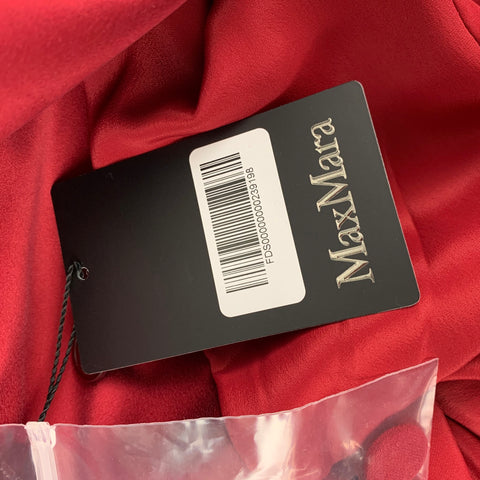 MAX MARA Size 12 Red Triacetate Blend Two Tone Double Breasted Jacket