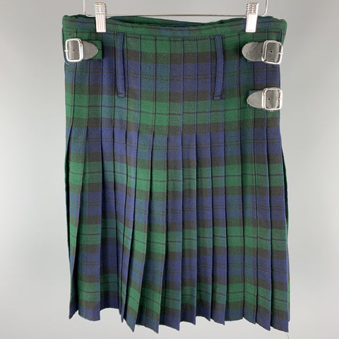 CUSTOM MADE Size 30 Blackwatch Plaid Wool Kilt