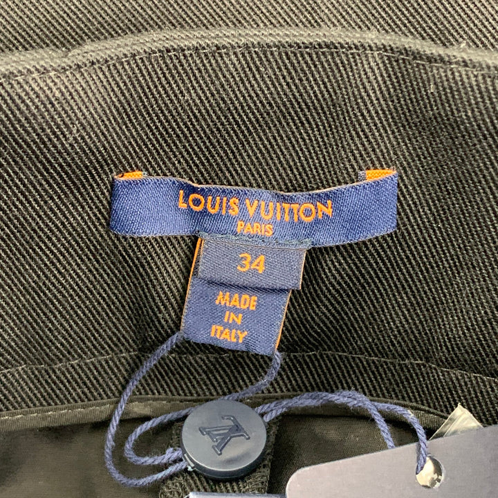 LOUIS VUITTON Size 2 Black Cotton Polyester Bermuda Dress Pants