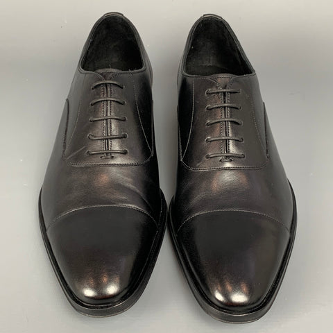 PS by PAUL SMITH Size 9 Black Leather Cap Toe Lace Up Shoes