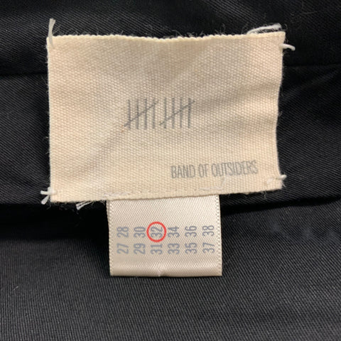 BAND OF OUTSIDERS Size 32 Black Solid Wool Zip Fly Dress Pants