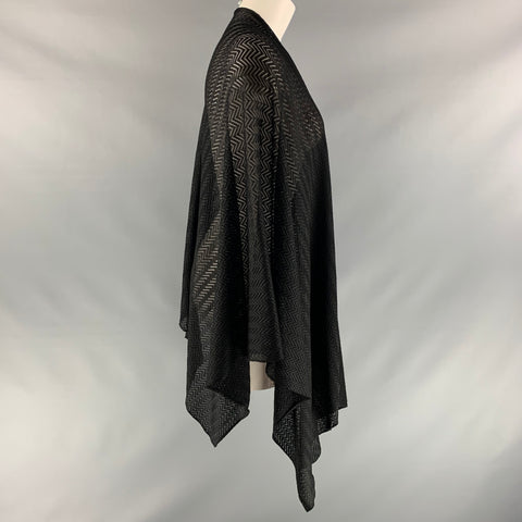 MISSONI Cárdigan negro con frente abierto en espiga talla única