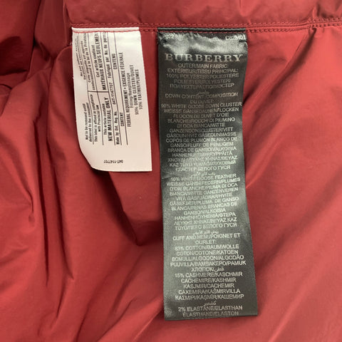 BURBERRY PRORSUM Pré-Automne 2012 Taille 34 Veste en peau de mouton rouge bordeaux