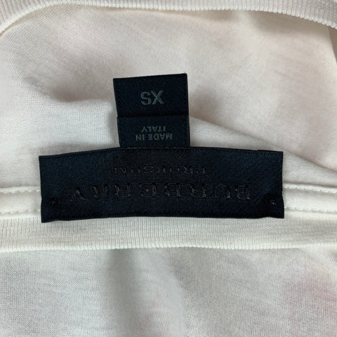 BURBERRY PRORSUM Spring 2015 Size XS Red & White Graphic Cotton T-shirt