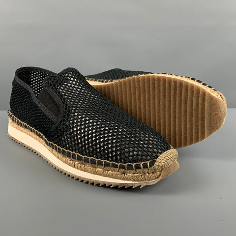 RAG & BONE Size 11.5 Black Mesh Espadrille Loafers