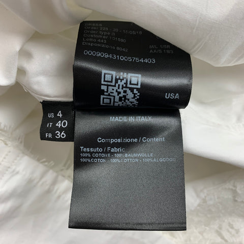 CALVIN KLEIN 205W39NYC x Andy Warhol Taille 4 Robe camisole à imprimé numérique métallisé en coton blanc argenté