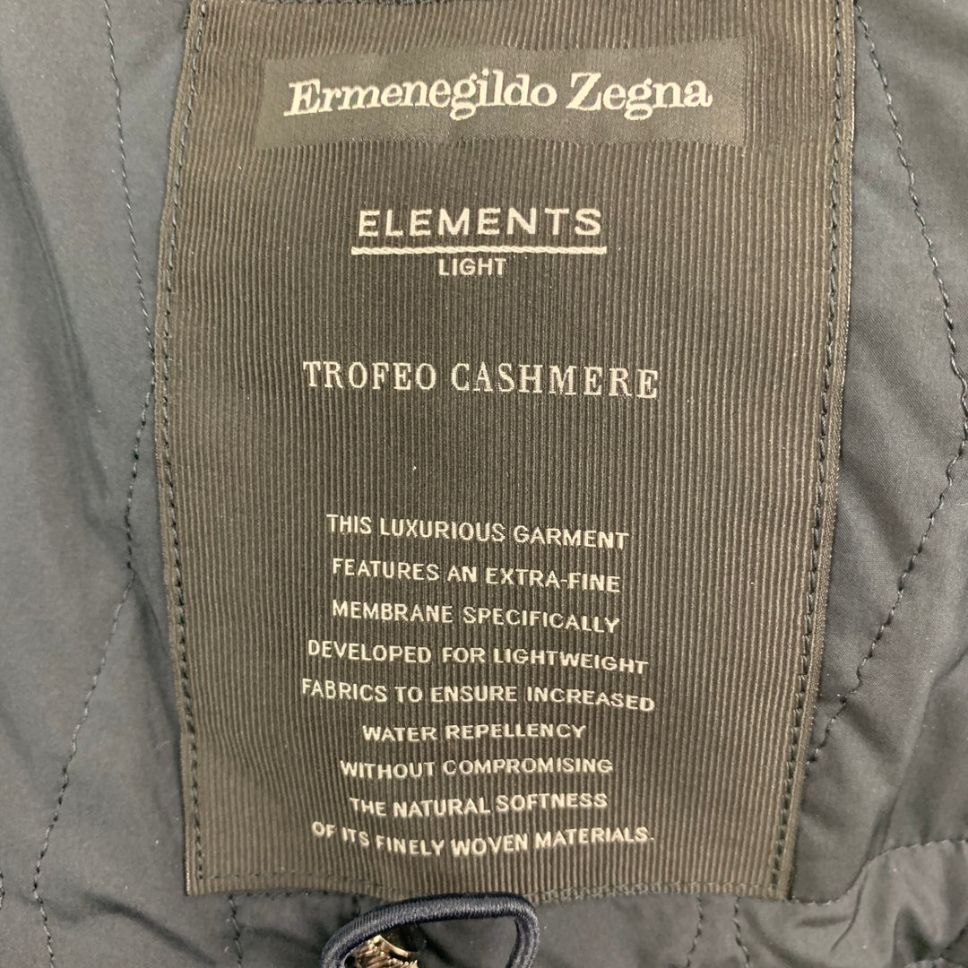 ERMENEGILDO ZEGNA Size 48 Black Wool Cashmere Jacket