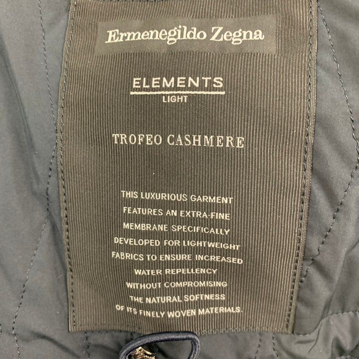 ERMENEGILDO ZEGNA Size 48 Black Wool Cashmere Jacket