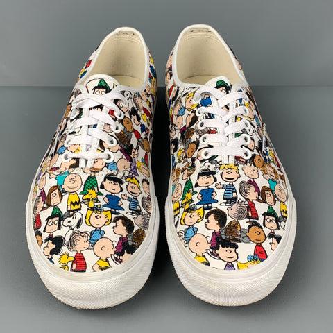 VANS x Peanuts Size 12 Multi-Color Print Canvas Sneakers