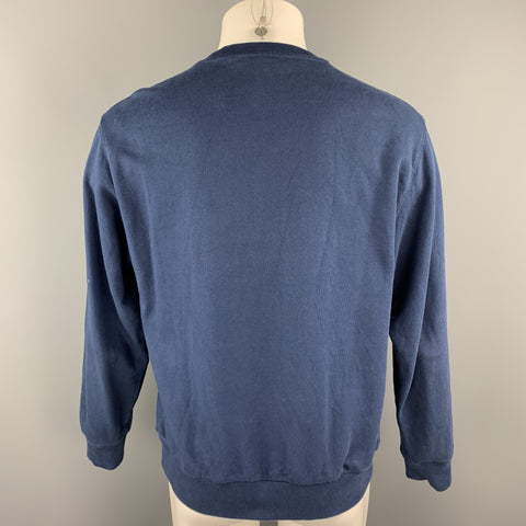 HAVE A GOOD TIME Size M Navy Graphic Cotton Crew-Neck Sweatshirt