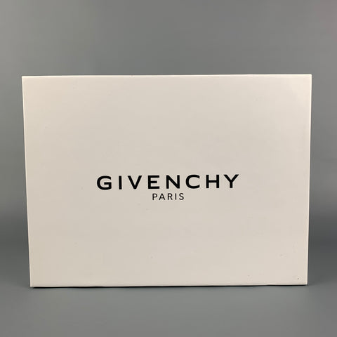 GIVENCHY Size 7 Black Leather Studded Slip On Sneakers