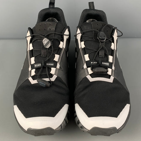 ADIDAS TERREX TWO GTX Size 10.5 Black White Nylon Lace Up Sneakers