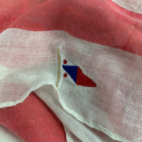 YACHT CLUB Red & Blue American Flag Print Scarf