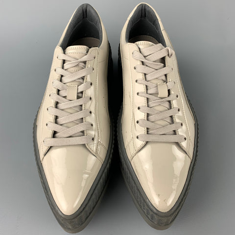 FENTY by RIHANNA Size 10.5 Gray Patent Leather Pointy Creeper Sneakers