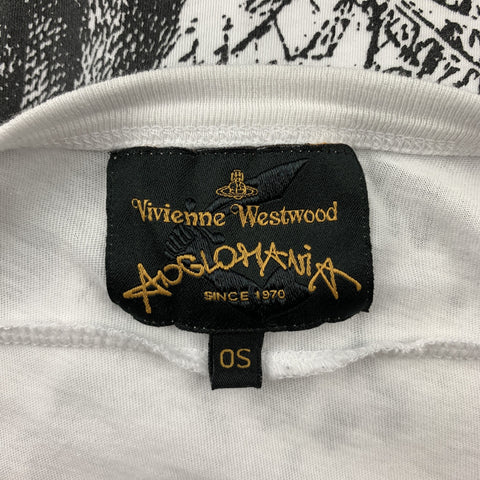 VIVIENNE WESTWOOD ANGLOMANIA Size One Size White Lion Graphic Cotton Scoop Neck T-shirt