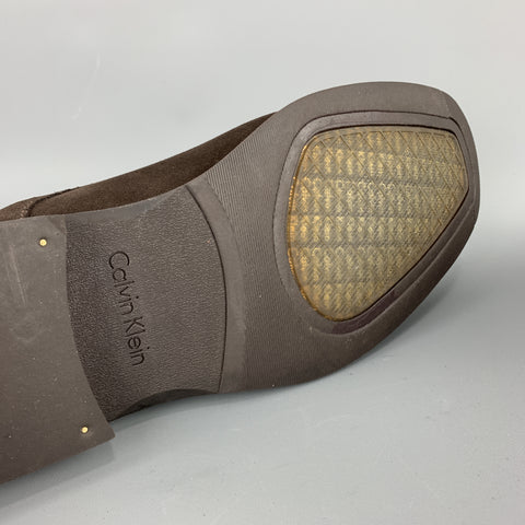 CALVIN KLEIN Size 10.5 Brown Suede Rubber Sole Chukka Boots