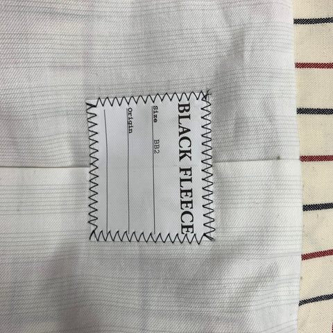 BLACK FLEECE Size M Beige & Navy Window Pane Wool Notch Lapel Vest