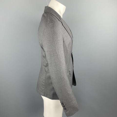 BASCO Size M Gray Wool Blend Notch Lapel Sport Coat