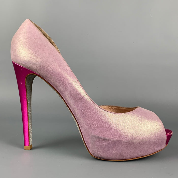 RENE CAOVILLA Size 11.5 Purple Leather D'Orsay Pumps