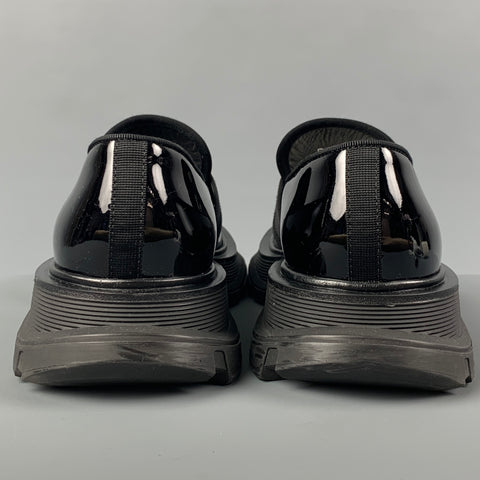 ALEXANDER MCQUEEN Size 9 Black Patent Leather Loafers