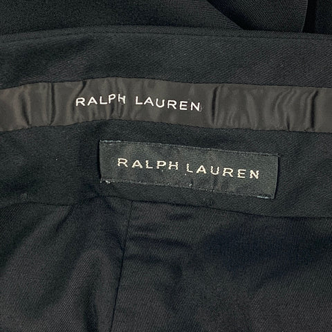 RALPH LAUREN Black Label Size 38 Black Wool Tuxedo Dress Pants