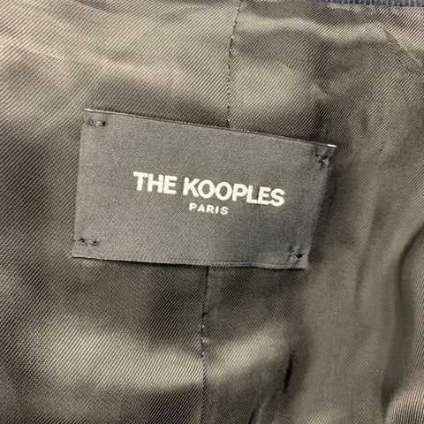 THE KOOPLES Taille 42 Costume à revers cranté en coton velours côtelé noir