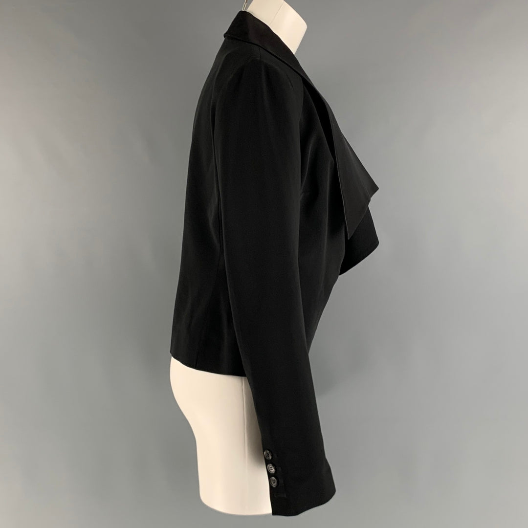 VIKTOR & ROLF Size 8 Polyester Spandex Solid Tuxedo Jacket Blazer