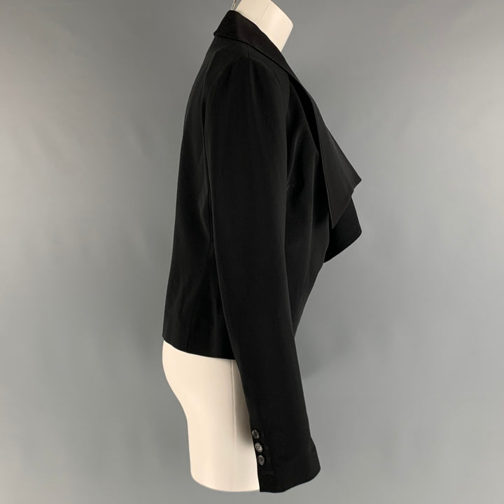 VIKTOR & ROLF Size 8 Polyester Spandex Solid Tuxedo Jacket Blazer